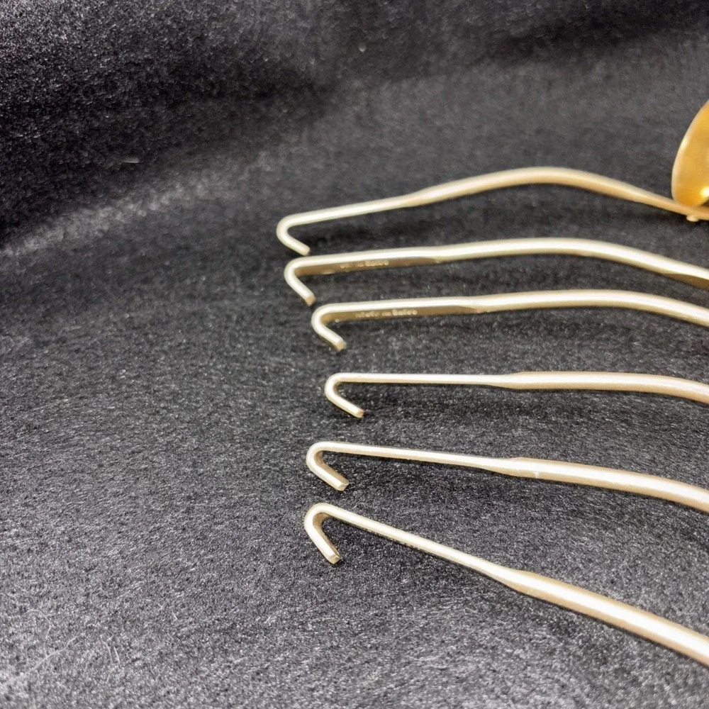 Vintage Chadwick Miller Co. Mini Gold Tone Aluminum Ladles Made In Japan 6pc